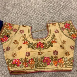 Brand new blue hot pink sari never worn